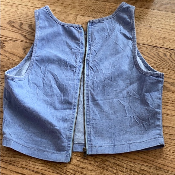 jean cropped tank top - Picture 2 of 2